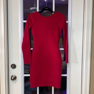 Red Open-Back Express Dress